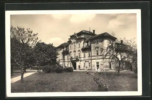 AK Lustenice, Blick zum Schloss