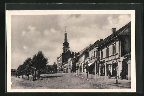 AK Lissa / Lysa, Ortsansicht mit Strassenpartie