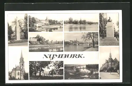 AK Nimburg / Nymburk, Kirche, Denkmal, Gebäudeansichten
