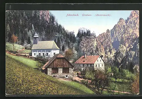 AK Johnsbach, Teilansicht mit Gesäuse