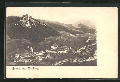 AK Neuberg, Panoramablick aus der Vogelschau