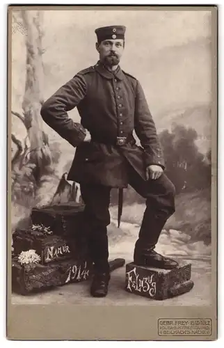 Fotografie Gebr. Frey, Bad Tölz, Portrait Soldat in Uniform