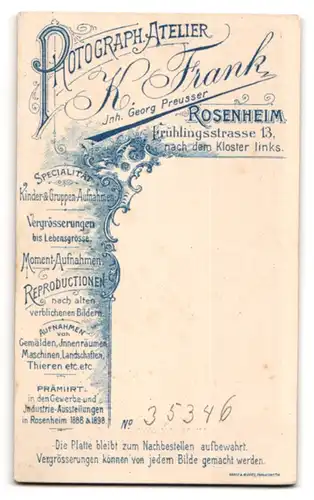 Fotografie K. Frank, Rosenheim, Frühlingstrasse 13, Portrait junger Herr in modischer Kleidung