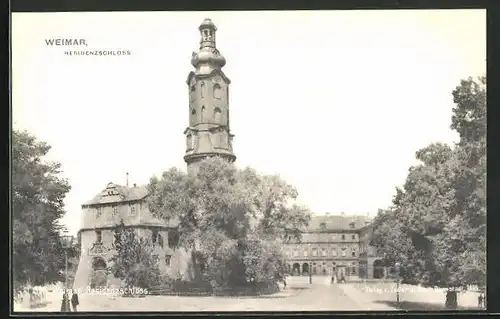 AK Weimar, Blick zum Residenzschloss