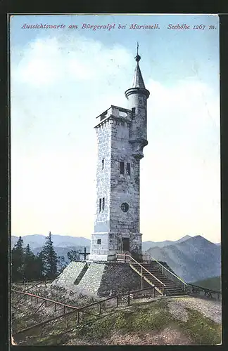 AK Mariazell, Aussichtsturm am Bürgeralpl