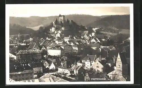 AK Pappenheim, Totalansicht mit Burgruine