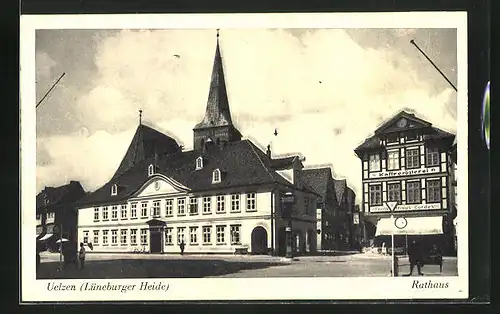 AK Uelzen, Rathaus, Gasthaus Feinkosthaus Cordes