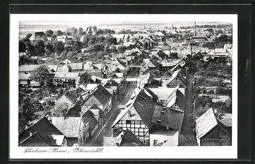 AK Lüchow /Hannover, Blick über die Dächer der Stadt