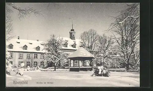 AK Königsfeld, Kirche im Winter