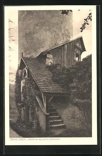 AK Dinkelsbühl, Treppe am Faulturm