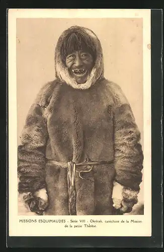 AK Okrorak, caréchiste de la Mission de la petite Thérese, Eskimo