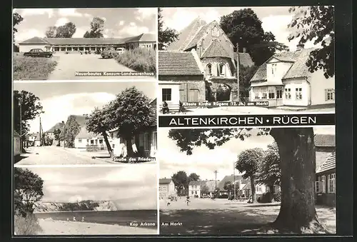 AK Altenkirchen /Rügen, Neuerbautes Konsum-Landwarenhaus, Strasse des Friedens, Kap Arkona