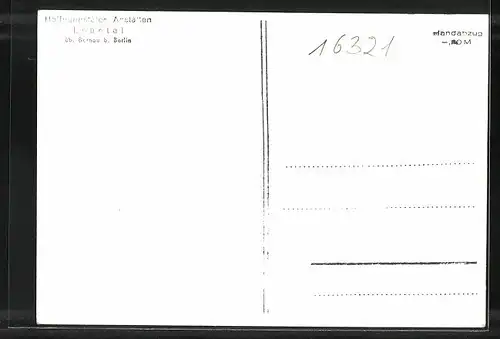 AK Lobetal üb. Bernau b. Berlin, Hoffnungstaler Anstalten, Gästehaus, Ernterast, Heim Lobetal