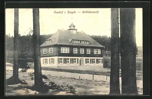 AK Neudorf / Erzgeb., Weg am Bethlehemstift