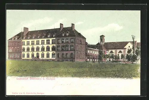 AK Siessen b. Saulgau, Hauptgebäude des Institut Siessen