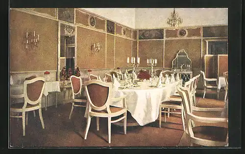 AK Augsburg, Hotel Drei Mohren, Speisesaal