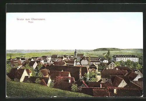 AK Obernzenn, Panorama mit Kirche
