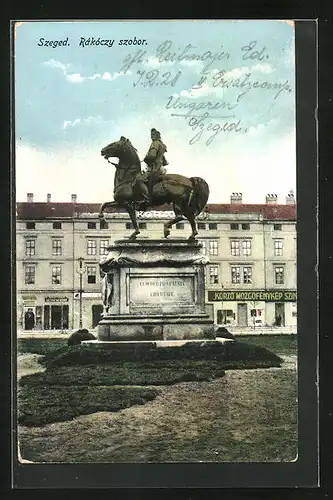 AK Szeged, Rakoczy szobor, Reiterdenkmal