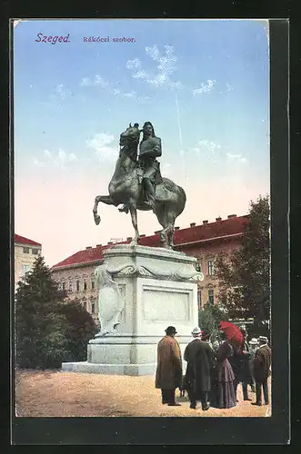 AK Szeged, Rakoczi szobor, Reiterdenkmal