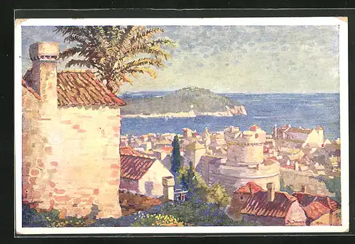 AK Dubrovnik, Pogled sa sjevera: otok
