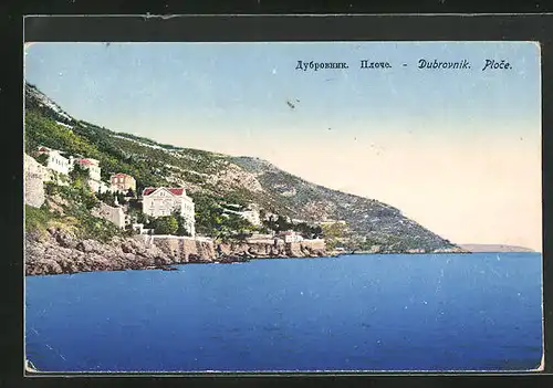 AK Dubrovnik, Ploce, Teilansicht der Ortschaft