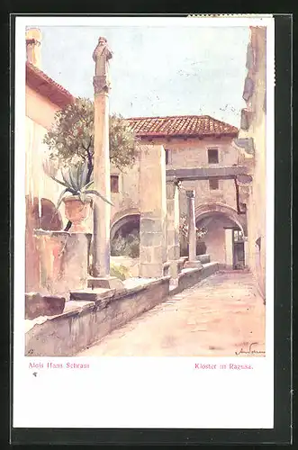 Künstler-AK Ragusa, Ansicht vom Kloster