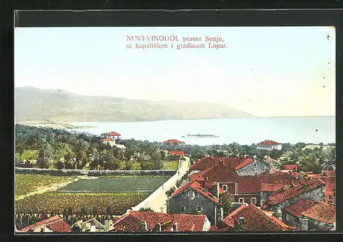 AK Novi-Vinodol, Teilansicht der Stadt am Meer