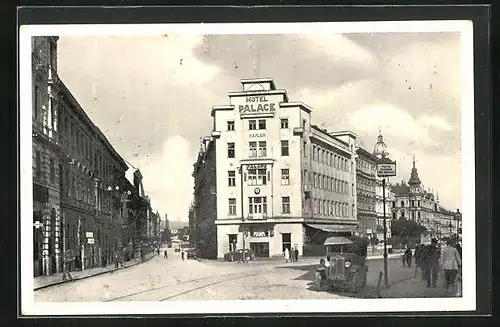 AK Olomouc, Strasseneck am Palace Hotel