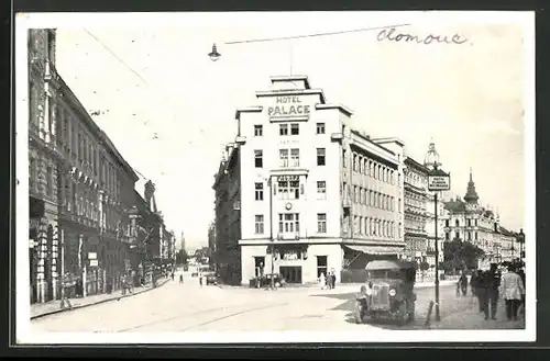 AK Olomouc, Palace Hotel, Komensky Ecke Stefanikstrasse