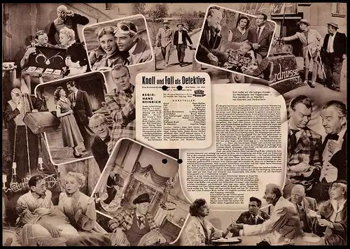Filmprogramm IFB Nr. 1952, Knall und Fall als Detektive, Hans Richter, Rudolf Carl, Ingrid Lutz, Regie: Hans Heinrich