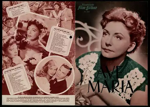 Filmprogramm IFB Nr. 2021, Ave Maria, Zarah Leander, Marianne Hold, Hans Stüwe, Hedwig Wangel, Regie: Alfred Braun
