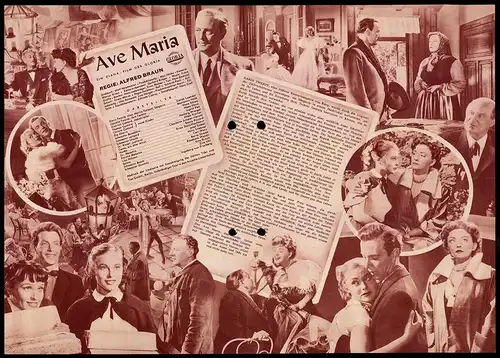 Filmprogramm IFB Nr. 2021, Ave Maria, Zarah Leander, Marianne Hold, Hans Stüwe, Hedwig Wangel, Regie: Alfred Braun