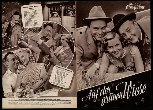 Filmprogramm IFB Nr. 2075 Auf der grünen Wiese, Walter Müller, Hans Holt, Lucie Englisch, Regie: Fritz Böttger