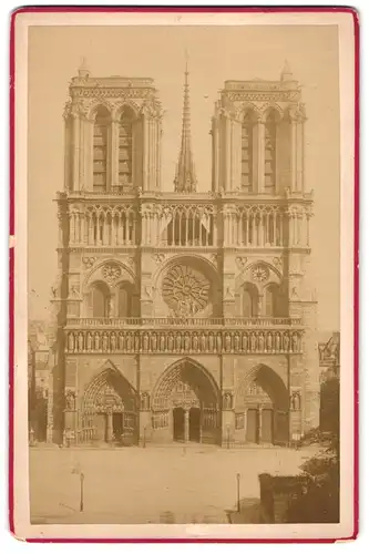 Fotografie unbekannter Fotograf, Ansicht Paris, Frontportal der Kathedrale Notre-Dame de Paris