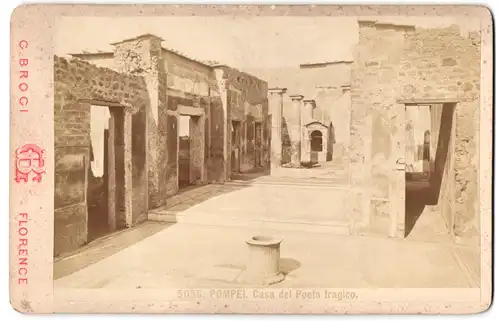 Fotografie C. Brogi, Florence, Ansicht Pompei, Casa del Poeta tragico, Ruinen