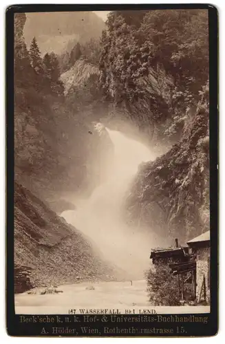 Fotografie A. Hölder, Wien, Rothenthurmstr. 15, Ansicht Lend / Salzburg, Wasserfall