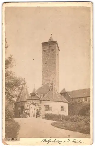 Fotografie unbekannter Fotograf, Ansicht Rothenburg ob der Tauber, Partie am Burgthor