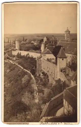 Fotografie unbekannter Fotograf, Ansicht Rothenburg ob der Tauber, Blick auf die Stadtmauer