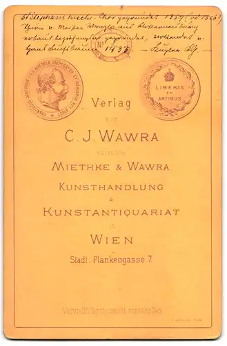 Fotografie C. J. Wawra, Wien, Plankengasse 7, Ansicht Wien, Blick auf die Stefanskirche