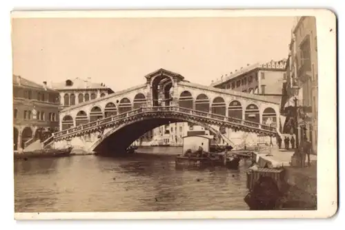 Fotografie unbekannter Fotograf, Ansicht Venedig, Ponte Rialto, Rialto Brücke