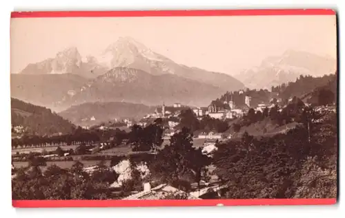 Fotografie Würthle & Spinnhirn, Salzburg, Schwarzstr. 7, Ansicht Berchtesgaden, Blick zum Ort mit Kirchtürmen