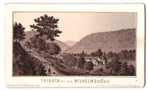 Fotografie Ph. Frey & Co. Frankfurt a. M., Ansicht Teinach, Blick zur Wilhelmshöhe