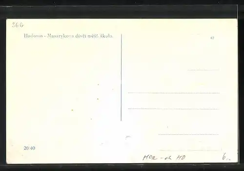 AK Göding / Hodonin, Masarykova divci mest. skola