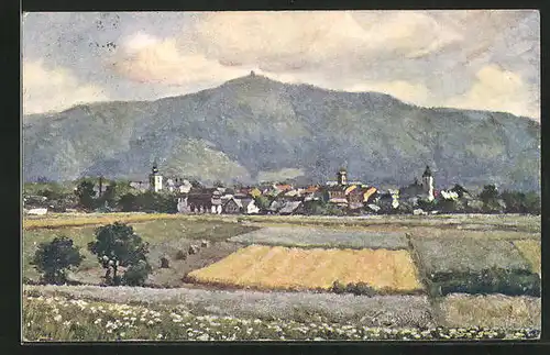 Künstler-AK Frenstat p. Radhostem, Panorama