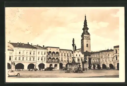 AK Jovy Jicin, Platz mit Denkmal