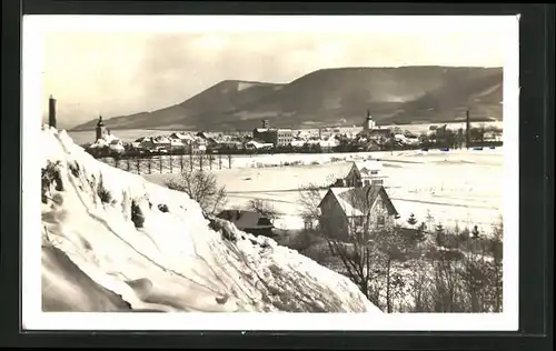 AK Frenstat pod Radhostem, Teilansicht im Winter