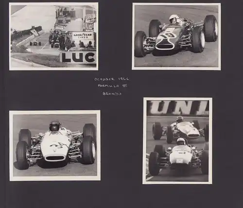 Fotoalbum 93 Fotografien Auto - & Motorradrenen Brands Hatch - Crystal Palace, 1966-69 Porsche, Norton, Triumph, Ferrari