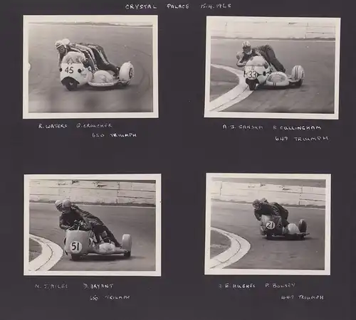 Fotoalbum 93 Fotografien Auto - & Motorradrenen Brands Hatch - Crystal Palace, 1966-69 Porsche, Norton, Triumph, Ferrari