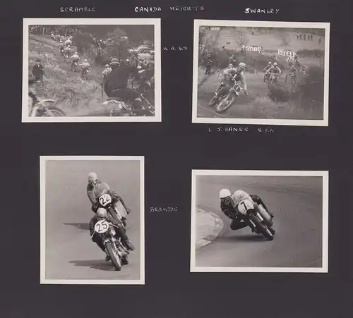 Fotoalbum 93 Fotografien Auto - & Motorradrenen Brands Hatch - Crystal Palace, 1966-69 Porsche, Norton, Triumph, Ferrari