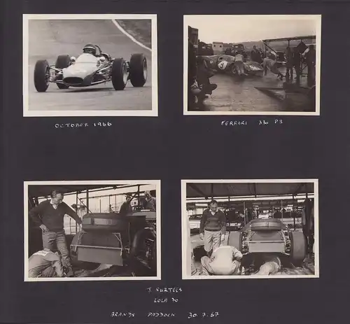 Fotoalbum 93 Fotografien Auto - & Motorradrenen Brands Hatch - Crystal Palace, 1966-69 Porsche, Norton, Triumph, Ferrari